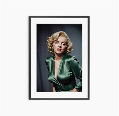 Black and White Movie Star Marilyn Monroe Poster Modern Art Canvas Painting Cafe Bar Room Wall Decor Cuadros